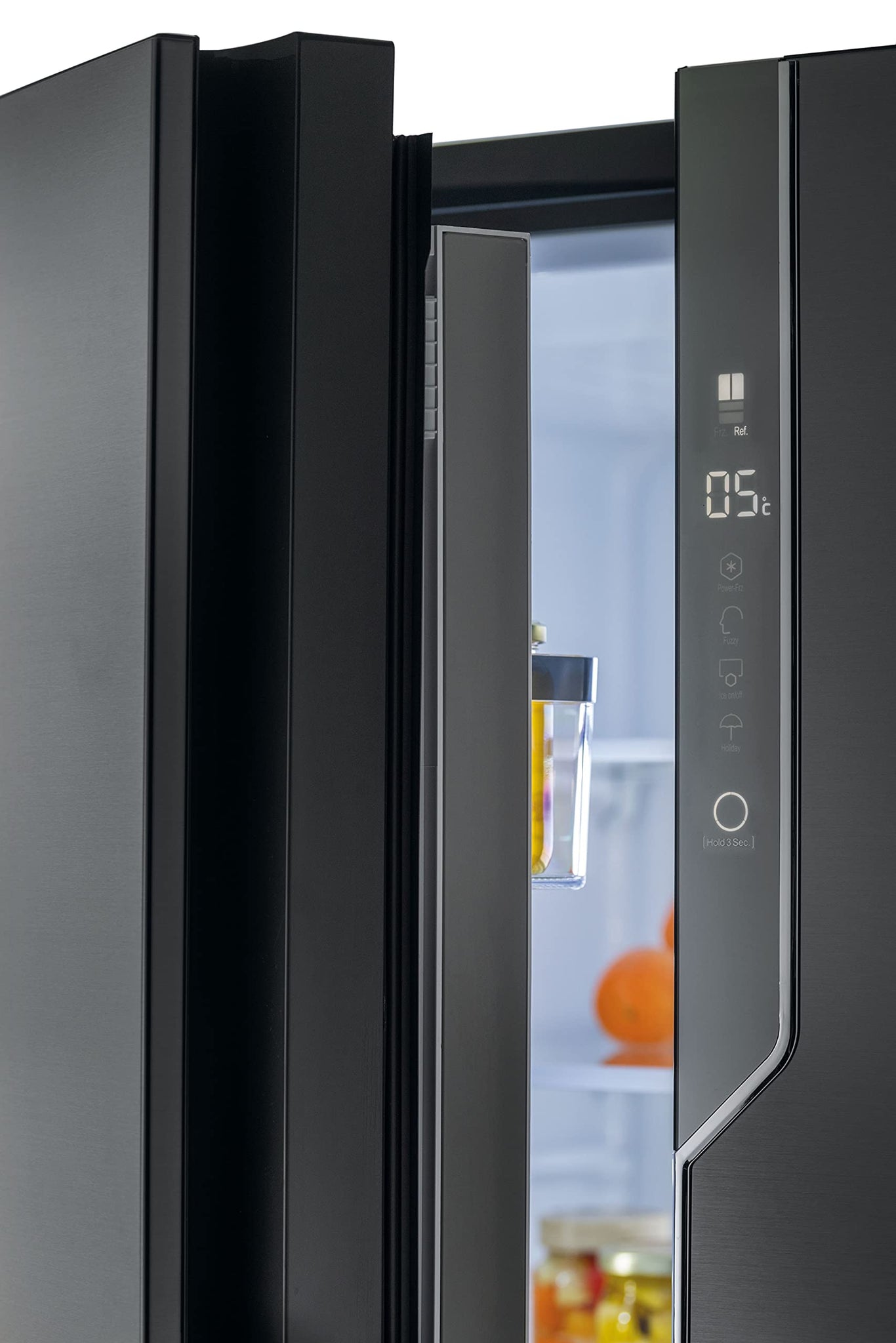Haier HB26FSNAAA - Frigorifero Cube 4 Porte, Finitura Iconic Black, Libera installazione, ABT luce UV antibatterica, Nero - Iconic Black