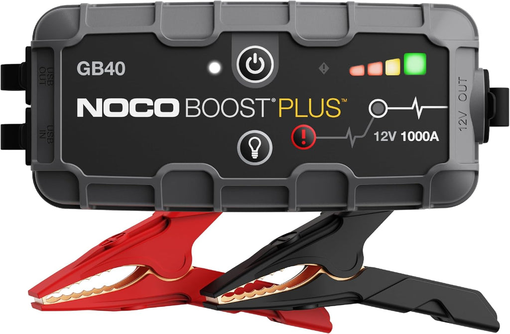 NOCO Boost GB40: Avviatore di Emergenza al Litio UltraSafe da 1000A 12V per Veicoli con Motori a Benzina fino a 6,0 Litri e Diesel fino a 3,0 Litri