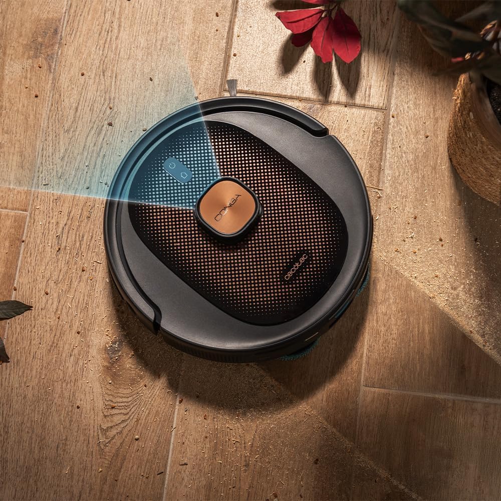 Cecotec Robot Aspirapolvere Conga 9590 Spin Revolution Ultra Power Home.Navigazione Laser, Intelligenza Artificiale, 10.000Pa, Massimo 240min Autonomia, Mopas Rotanti, Spazzola Silicone per Animali