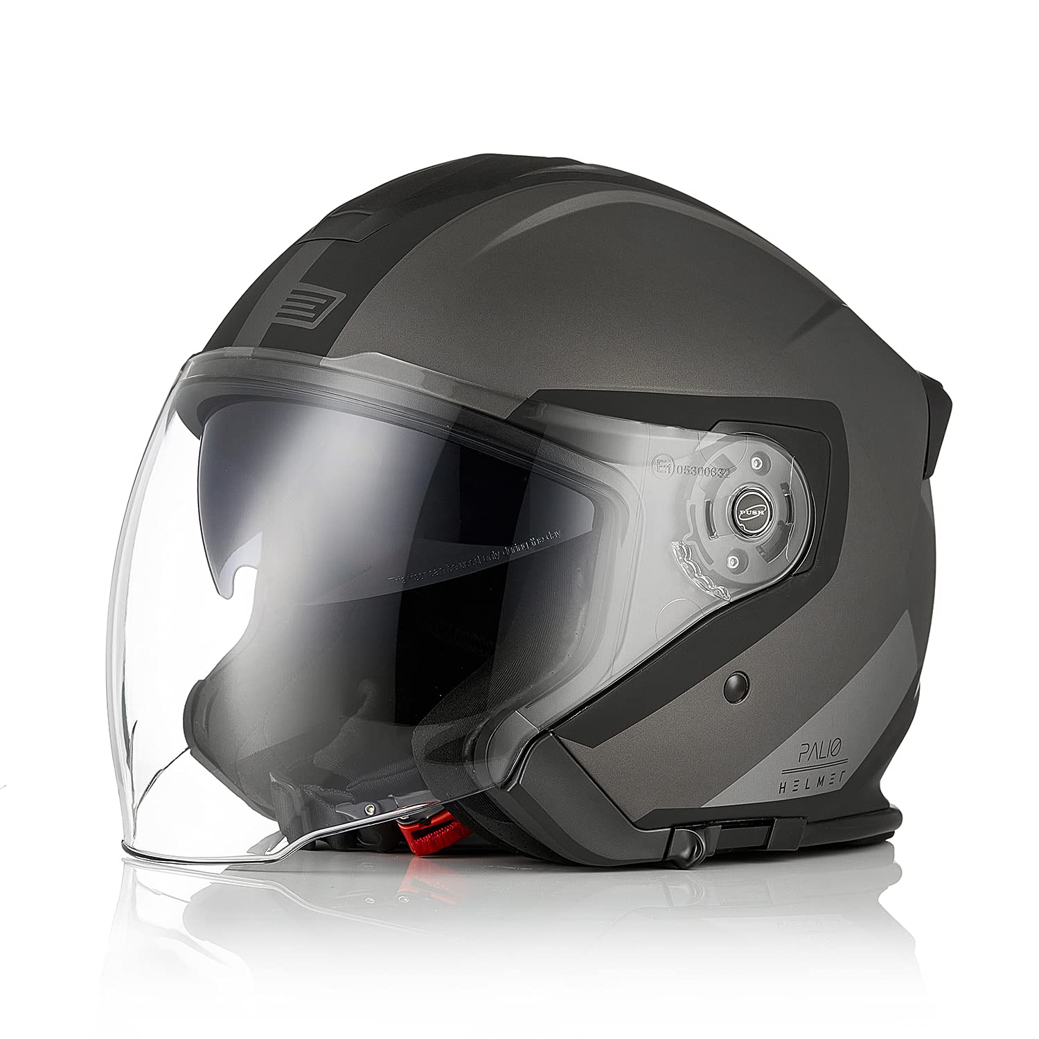 ORIGINE Casco Jet Moto 3/4 Aperto con Doppia Visiera Adatto per Scooter Omologato ECE