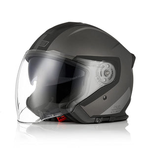 ORIGINE Casco Jet Moto 3/4 Aperto con Doppia Visiera Adatto per Scooter Omologato ECE