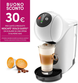 NESCAFÉ DOLCE GUSTO Krups Genio S, Macchina per Caffè Espresso e Altre bevande in capsula, Automatica, Bianco