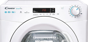 Candy Smart Pro Asciugatrice 9 Kg a Pompa di Calore, Libera Installazione, Classe A++, Connessione Wi-Fi + BLE, Controllo da App, Snap & Dry, 59,6 x 58,5 x 85 cm, Bianca - CSOE H9A2DE-S