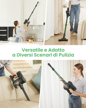 Vexilar V9PRO Aspirapolvere Senza Fili 40KPa Potente,Scopa Elettrica Senza Fili Potente 50minuti e display a LED,Scope elettriche,Aspirapolvere Portatile,Aspirapolvere per Pavimenti/Tappeti/Peli