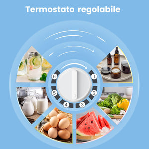 COMFEE' RCD50WH1(E) - Mini frigo bar, Silenzioso, Mono porta, Per applicazioni in Hotel, Casa, Ufficio, 43L, Bianco, ‎47.2 x 45 x 49.2 cm