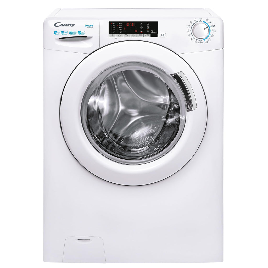 Candy Smart Inverter Lavatrice 10 kg, Libera Installazione, Carica Frontale, Classe A, 1400 Giri, 16 Programmi, Cicli Rapidi, Partenza Ritardata, 60 x 58 x 85 cm, Bianca - CS 1410TXME/1-S