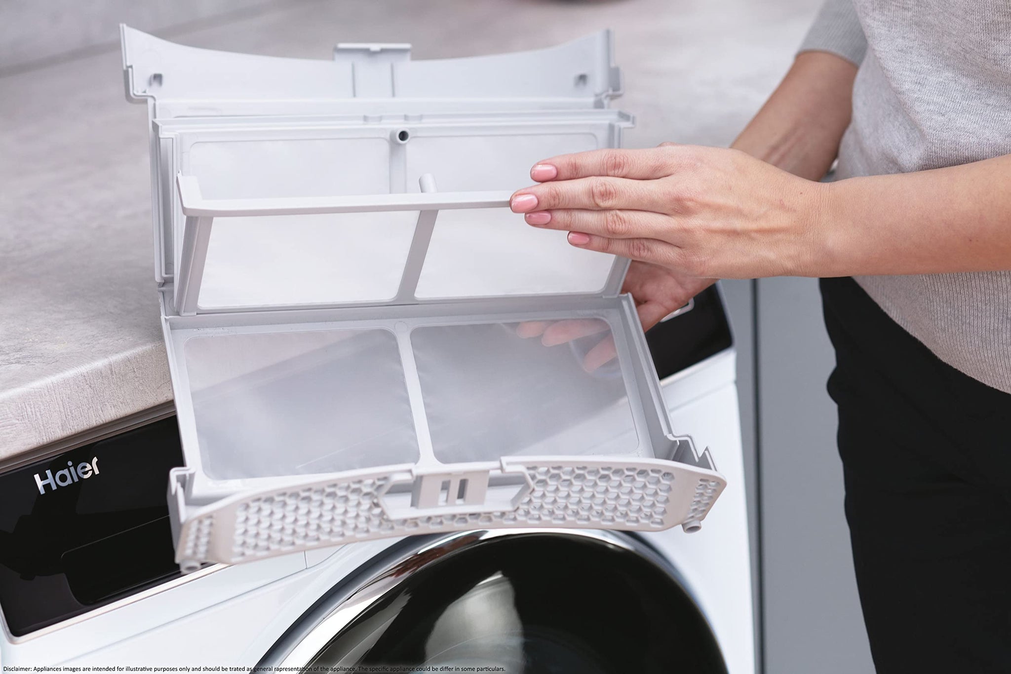 Haier I-Pro Serie 5 Asciugatrice 8Kg, Libera Installazione, Carica Frontale, Classe A+++, Trattamento Antibatterico, I-Time, Partenza Programmabile, Vapore, AxLxP 84,5x59,5x67,5 Bianca - HD80-A3959-S