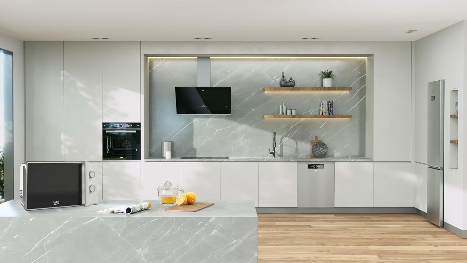 Beko - MOC20100WFB - Forno a Microonde, 5 Livelli Potenza, 20 Litri, 700 W, Libera Installazione, Timer 30 min - Bianco, 45,2 x 32,5 x h26,2 cm