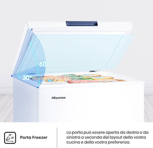Hisense MCF95E Congelatore a Pozzo 95 L di capacità, Silenzioso 40 dB, Bianco, 54.6 x 47.9 x 85.4 cm