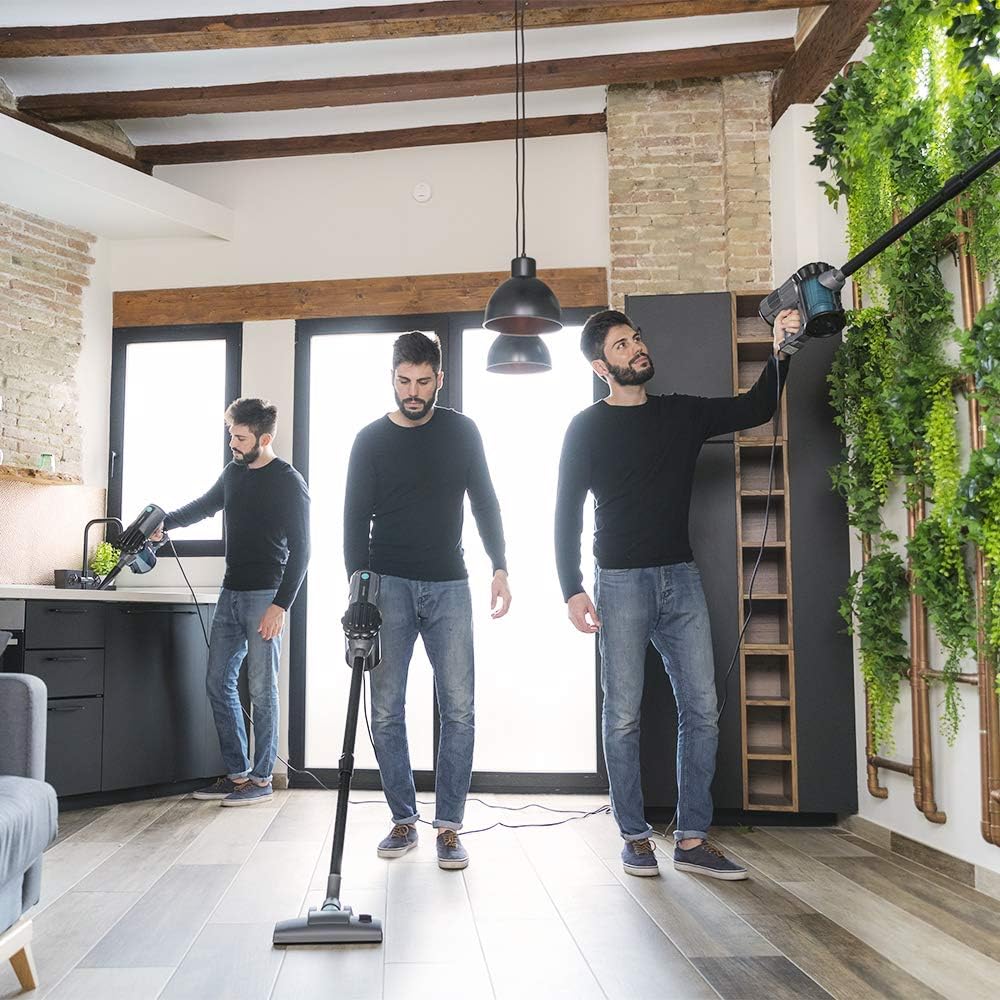 Cecotec Aspirapolvere Verticale Conga Thunderbrush 560. 2 in 1, 600 W, Tecnologia Ciclonica, Filtro ad Alta efficienza, Radio di Azione di 6 m, Basso Consumo, Include 2 Accessori