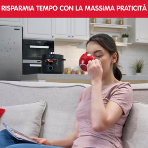 Moulinex CE7548 Turbo Cuisine Multicooker Veloce, 5 Litri, Pentola a Pressione Elettrica, Robot da Cucina Multifunzione con Tecnologia Spherical Bowl, 10 Programmi di Cottura Automatici e Ricettario