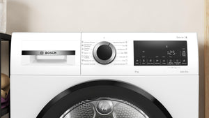 Bosch – Asciugatrice con pompa di calore, 9 kg, AutoDry, mezza carica, antirughe, bianco, WQG24200ES