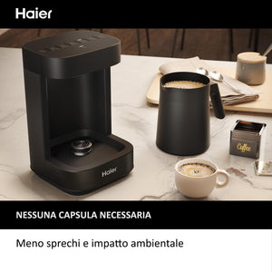 Haier Multi Beverage I-Master Serie 5, programmi multipli per caffè, cioccolata calda, tè e infusi [Nero]