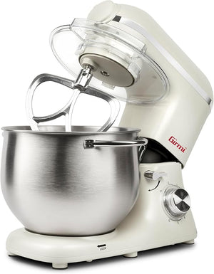 Girmi IM50 Impastatrice Planetaria, 2200W Max, 8 Litri, 6 Velocità, Pulse, Contenitore inox con maniglia, Dispositivo di sicurezza, Accessori inclusi, Panna