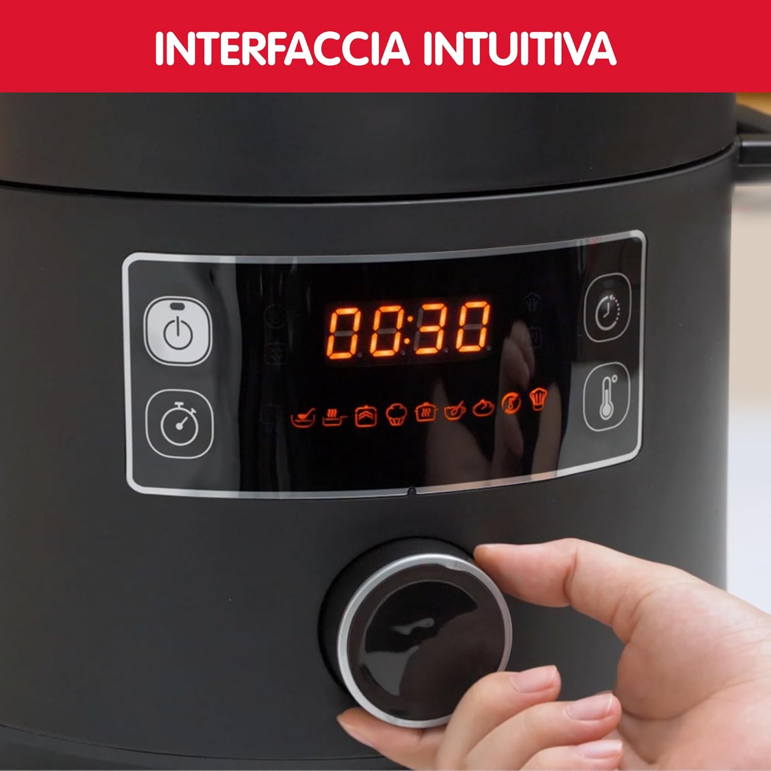 Moulinex Turbo Cuisine & Fry Multicooker 15 in 1, Facile e Veloce 7.6L, Funzioni Friggitrice ad Aria e Cottura a Pressione, Versatile, CE7788