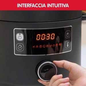Moulinex Turbo Cuisine & Fry Multicooker 15 in 1, Facile e Veloce 7.6L, Funzioni Friggitrice ad Aria e Cottura a Pressione, Versatile, CE7788
