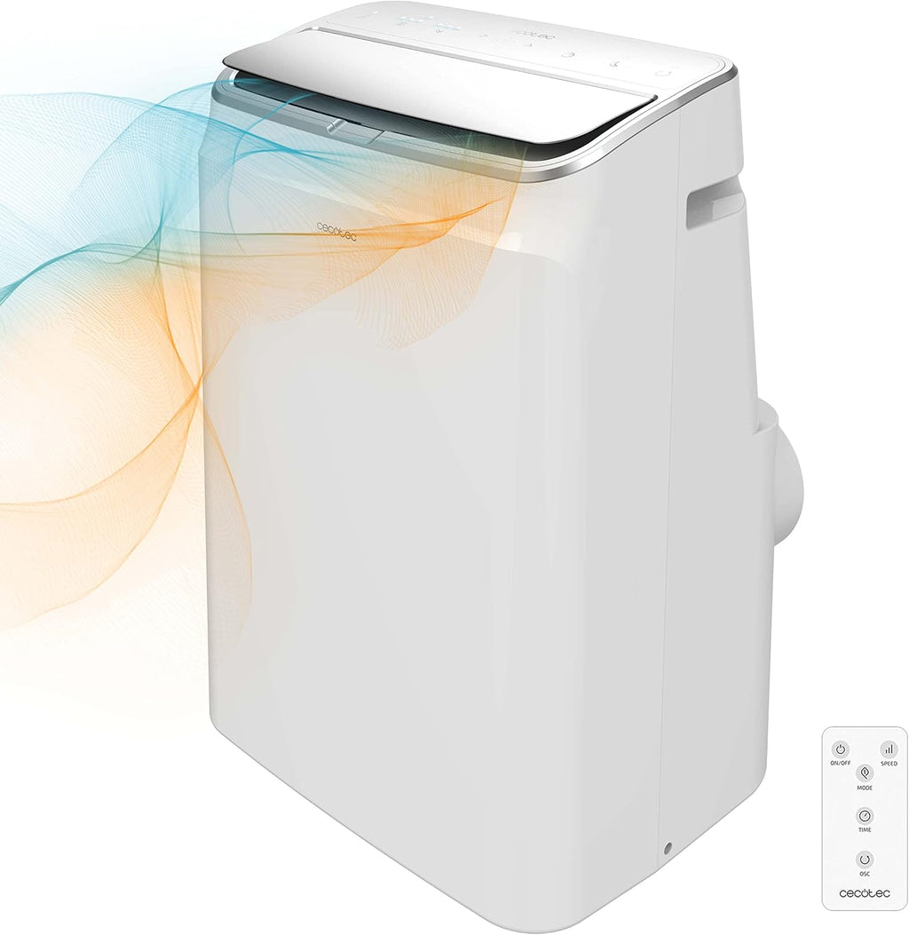 Cecotec Aria Condizionata Portatile con Telecomando e Pompa di Calore ForceClima 12600 Soundless Heating. 12000 BTU, Display LED, 5 modalità, Deumidificazione, Copertura 26 m2