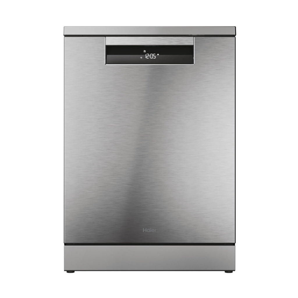 Haier I-Pro Shine Serie 5 XF 6B2M3PX - Lavastoviglie indipendente 60 cm, motore inverter, 16 posate, 3 vassoi, 10 cicli, Wi-Fi, App hOn, Maxi Tub, Powerwash, apertura automatica, 42 dB, inox
