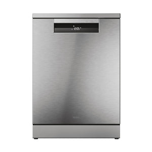 Haier I-Pro Shine Serie 5 XF 6B2M3PX - Lavastoviglie indipendente 60 cm, motore inverter, 16 posate, 3 vassoi, 10 cicli, Wi-Fi, App hOn, Maxi Tub, Powerwash, apertura automatica, 42 dB, inox