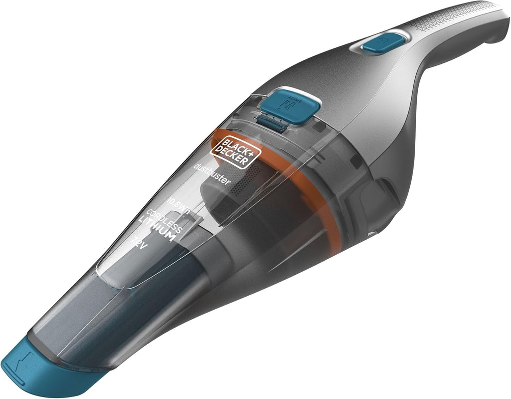 BLACK+DECKER, DUSTBUSTER 10.8 Wh (7.2 v - 1.5 Ah) - Tecnologia Litio - Doppio sistema di filtraggio - Capacità 385 ml. NVC215WA-QW