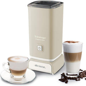 Ariete 2878 Cappuccinatore Vintage - Montalatte a caldo e a freddo - Cappuccino, cioccolata, infusi liofilizzati - 500 Watt - Beige