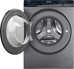 Haier I-Pro Serie 3, Lavasciuga 8+5 KG, Libera Installazione, Classe A, 1400 giri, Vapore, Sensori di Peso, Partenza Programmabile, AxLxP 85x60x62 cm, Antracite- HWD80-B14939S8-S