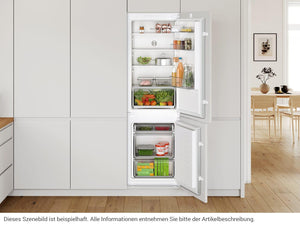 Bosch KIV86NSE0 Serie 2 - Frigorifero da incasso, 177,5 x 56 cm, raffreddamento 183 l + congelatore da 84 l, circolazione dell'aria ecologica, illuminazione uniforme