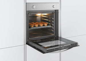 Candy FCS 100 X/E Forno Elettrico da Incasso, Statico, Capacità 70 Litri, Funzione Grill, 4 Programmi, 56.8x59.5x59.5 cm, Inox, Classe A