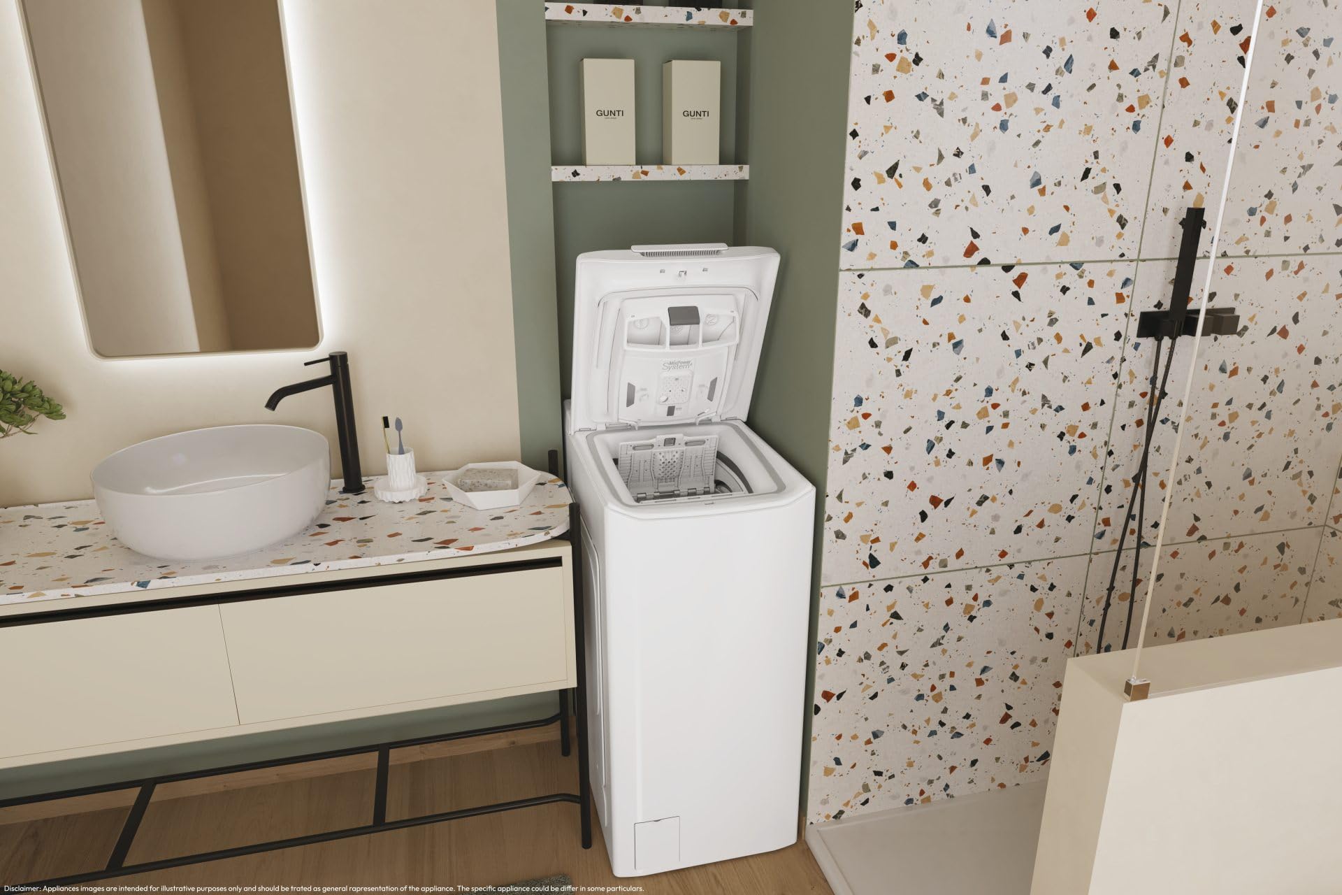 TCA283D2S- Lavatrice 8 kg, Caricamento Frontale, Carica dall'Alto, 1200 giri, Classe energetica D