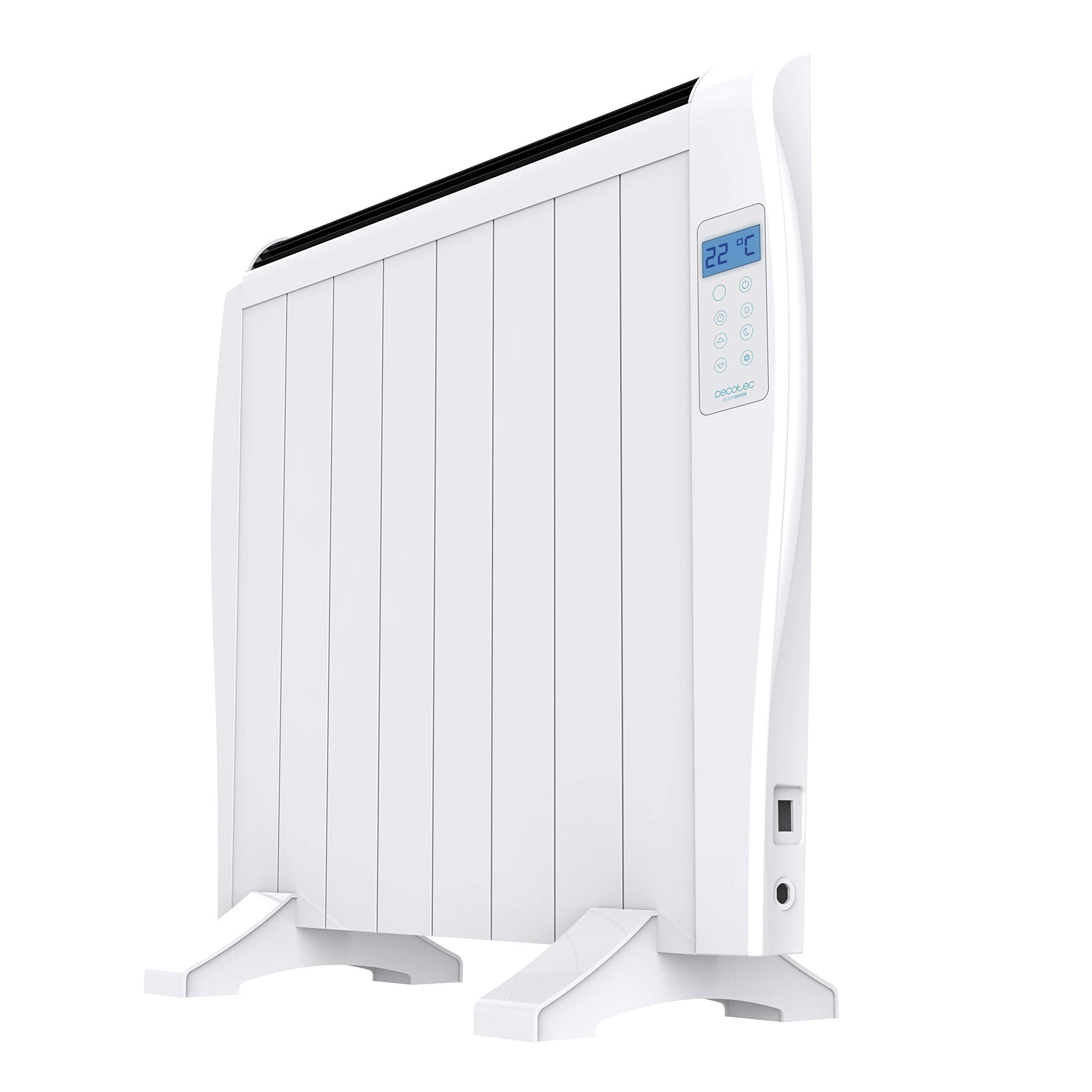 Cecotec Emettitore Termico ReadyWarm 2500 Thermal Black. 12 Elementi e 1800 W, Display LCD, Telecomando a distanza, timer, selezione della temperatura, copertura di 25 m² (12 Moduli, Bianco)