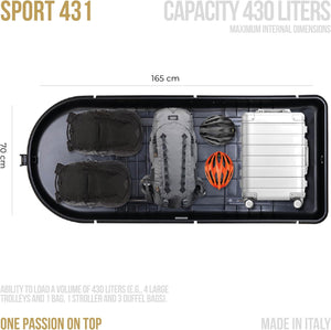 CAM Box Sport 431, Nero, 430 Litri