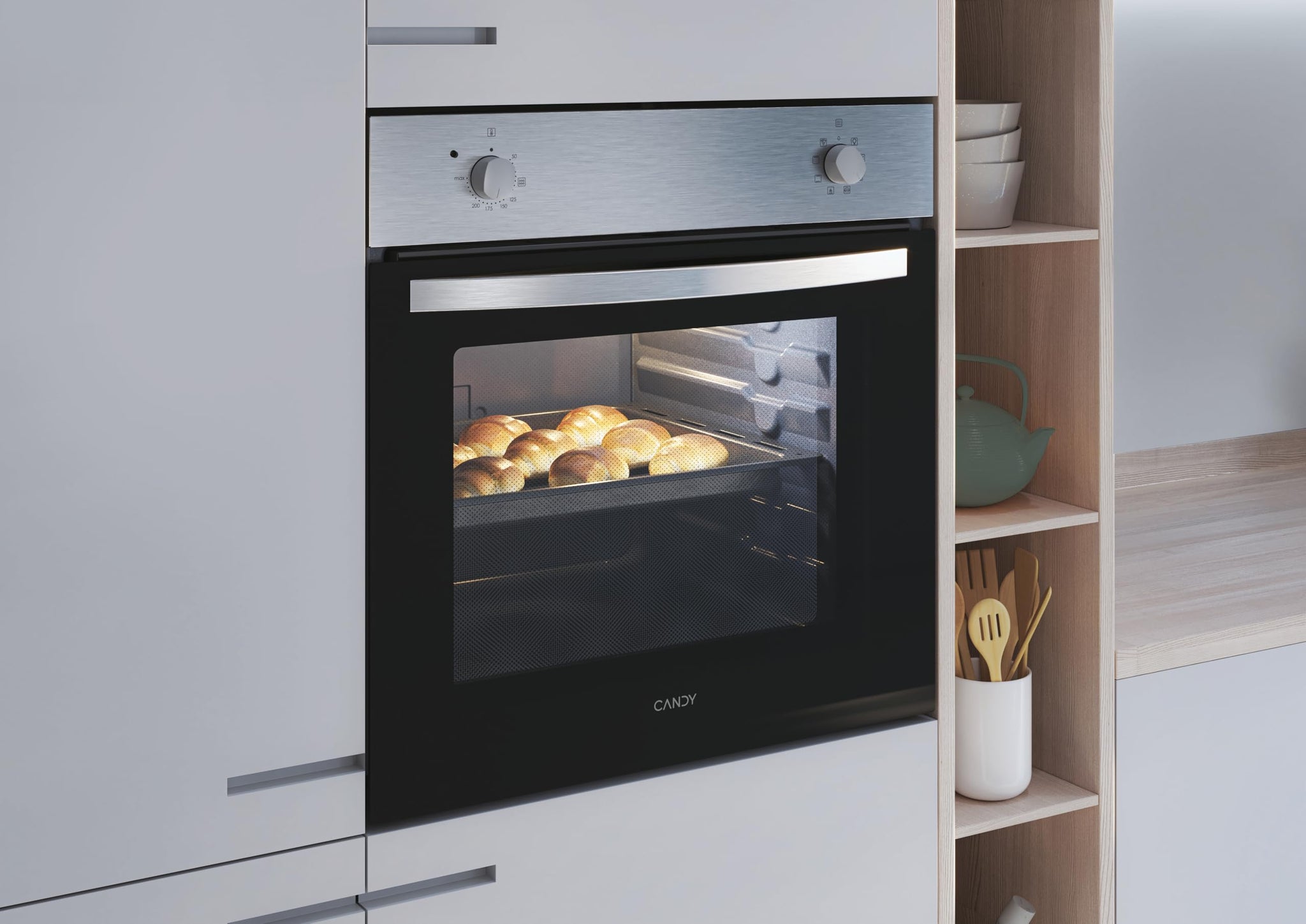 Four encastrable nettoyage manuel - convection naturelle CANDY FIDC X100 - Inox - Classe A