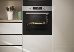 Candy C-Bake 600 CA6 NP5B3YTX, forno multifunzione, pirolitico-idrolitico, 78L, Wi-Fi, 3300 W, 2 vassoi+1 griglia, convezione+ventilatore, 12 funzioni, comandi push&pull, porta 4 vetri, nero-inox