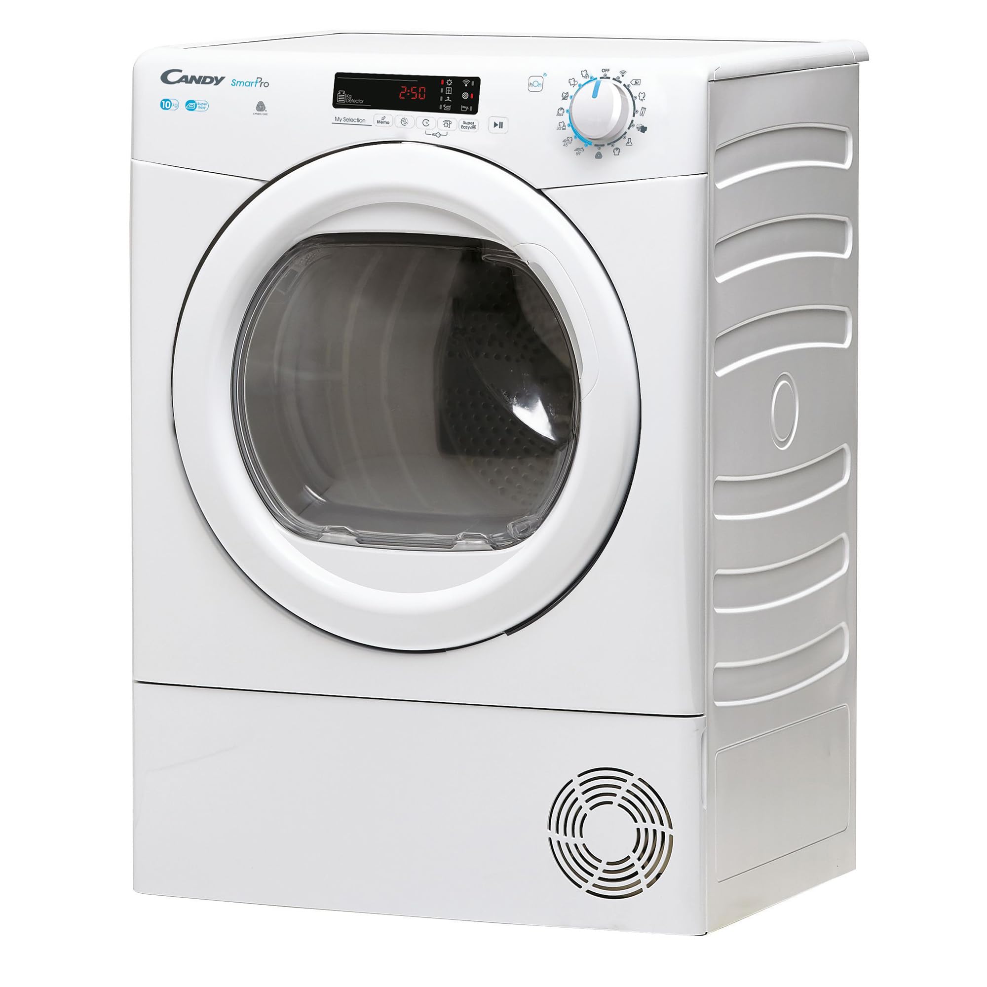 Candy Smart Pro Asciugatrice 10 Kg a Condensazione, Libera Installazione, Classe B, Connessione Wi-Fi + BLE, Controllo da App, Programma Stiro Facile, 59,6 x 58,5 x 85 cm, Bianca - CSOE C10DG-S