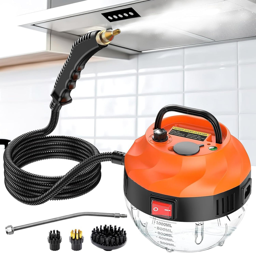 Pulitore a Vapore, 2500W ad Alta Pressione 6 Velocità Pulitore Vapore Casa, Pulitore a Vapore Portatile per Tappezzeria Cucina Bagno Piastrelle per Fughe Dettagli Auto