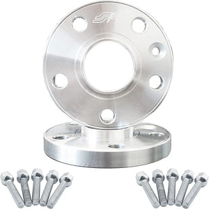 Simoni Racing DR096/B15 - Distanziali alluminio 15mm 5x112 57,1 con bulloneria sferica, Pacco da 2
