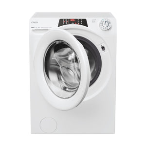 Candy RapidO RO 1284DWMT/1-S Lavatrice 8 KG, 1200 RPM, Schermo Smart Text, Pannello Smart Touch, Wi-Fi, Snap & Wash, 16 cicli, 9 rapidi, motore inverter, funzione vapore, avvio ritardato 24H, 74 DB,