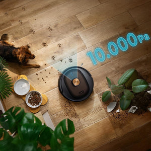 Cecotec Robot Aspirapolvere Conga 9590 Spin Revolution Ultra Power Home.Navigazione Laser, Intelligenza Artificiale, 10.000Pa, Massimo 240min Autonomia, Mopas Rotanti, Spazzola Silicone per Animali