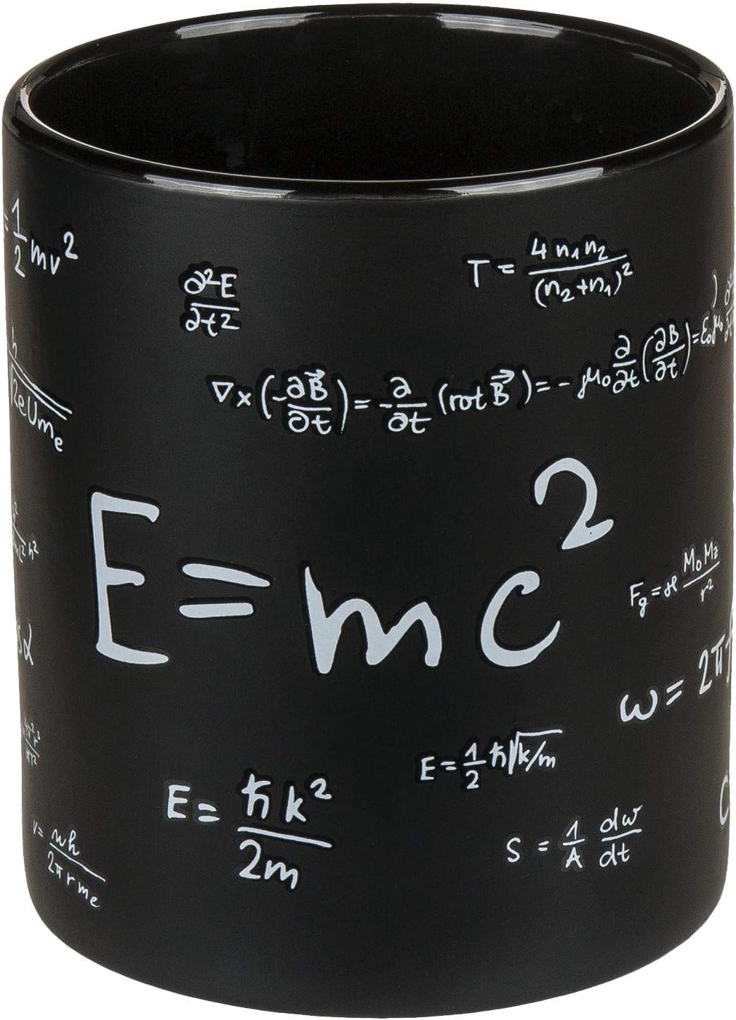 Tazza Caffe Latte Te in Ceramica, Colore Nero, 850 Ml