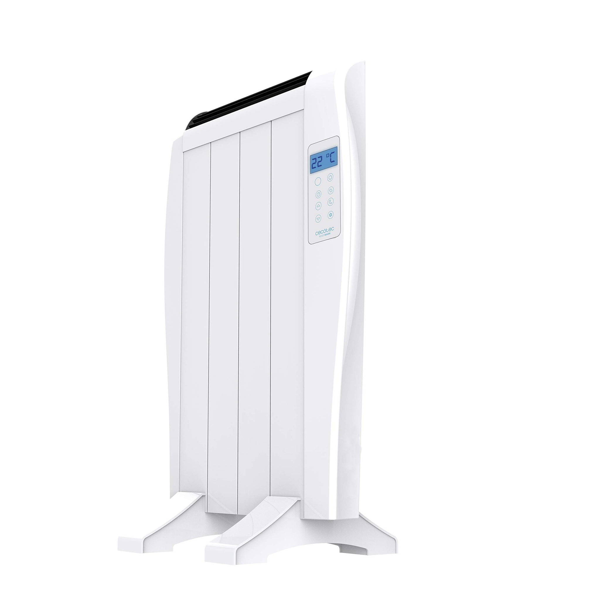 Cecotec Emettitore Termico ReadyWarm 2500 Thermal Black. 12 Elementi e 1800 W, Display LCD, Telecomando a distanza, timer, selezione della temperatura, copertura di 25 m² (12 Moduli, Bianco)