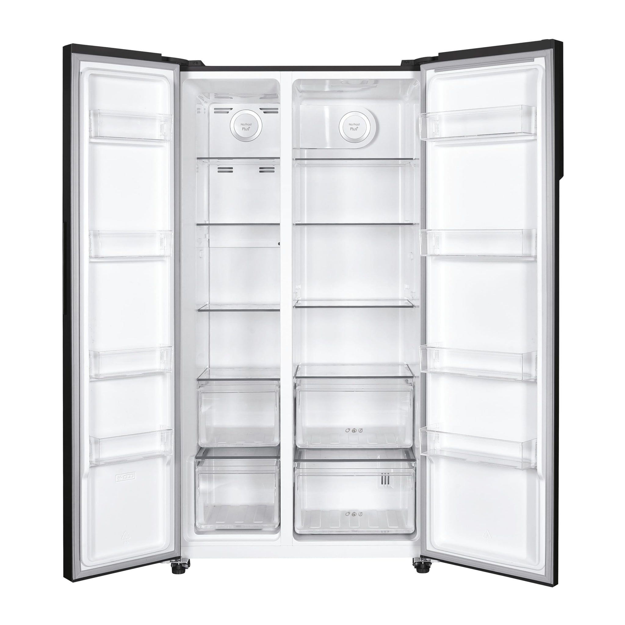 CANDY CHSBSO-6174B, Frigorifero Side by Side, Larghezza 90cm, Capacità 518L, Inverter, Total No Frost, Cassetti Verdoli, Controllo esterno digitale, Illuminazione a LED, Gambe regolabili, Ruote, 39DB,