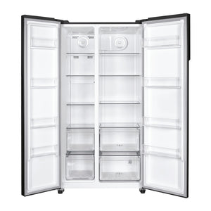 CANDY CHSBSO-6174B, Frigorifero Side by Side, Larghezza 90cm, Capacità 518L, Inverter, Total No Frost, Cassetti Verdoli, Controllo esterno digitale, Illuminazione a LED, Gambe regolabili, Ruote, 39DB,