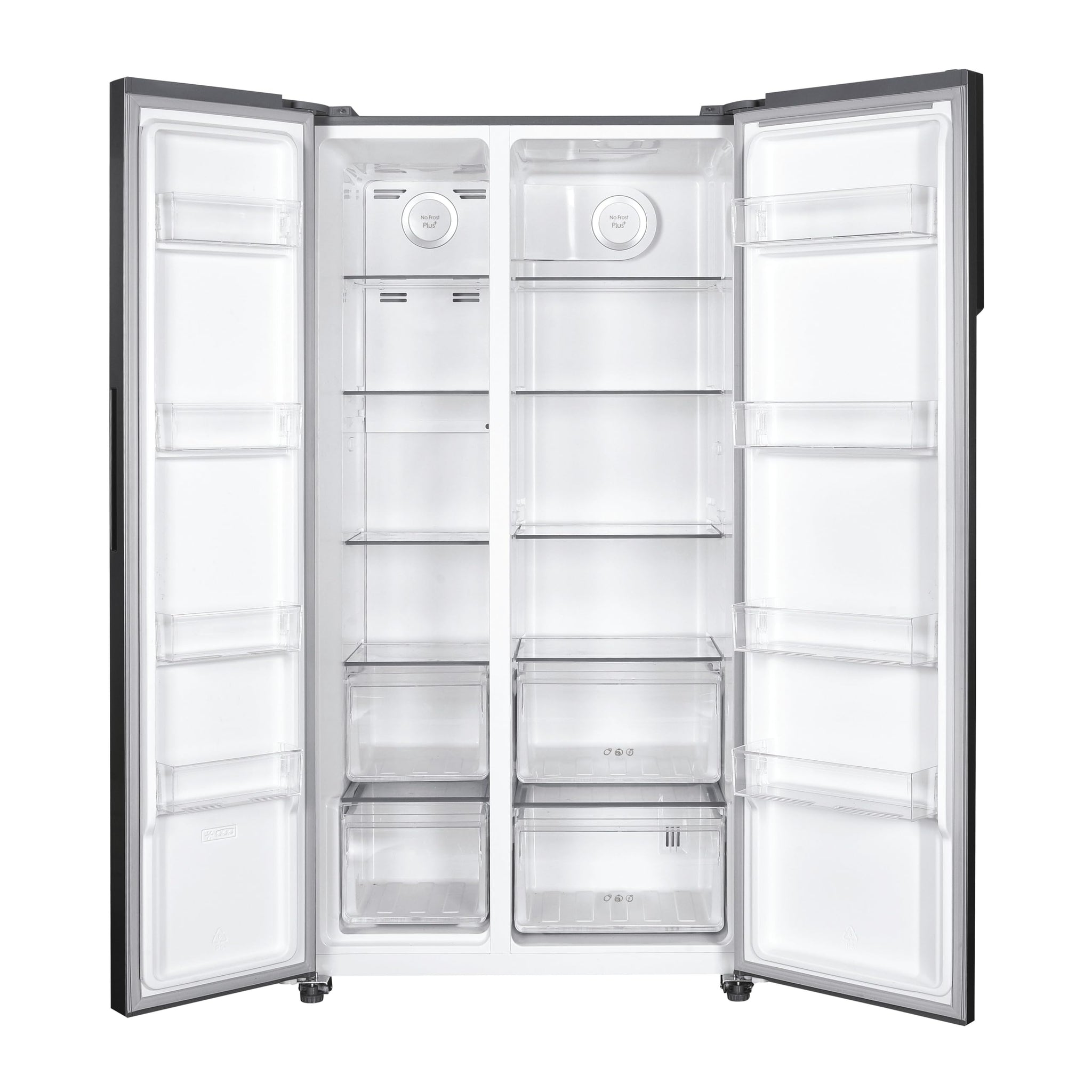 Candy CHSVN-174X, Frigorifero Side by Side, Larghezza 91 cm, Capacità 532 L, Inverter, Total No Frost, 2 cassetti Verdoli, Controllo esterno digitale, Illuminazione a LED, Gambe regolabili, Ruote,