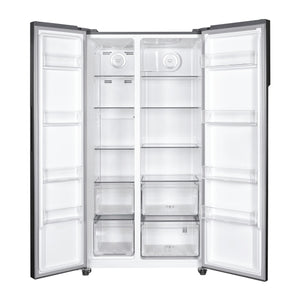 Candy CHSVN-174X, Frigorifero Side by Side, Larghezza 91 cm, Capacità 532 L, Inverter, Total No Frost, 2 cassetti Verdoli, Controllo esterno digitale, Illuminazione a LED, Gambe regolabili, Ruote,