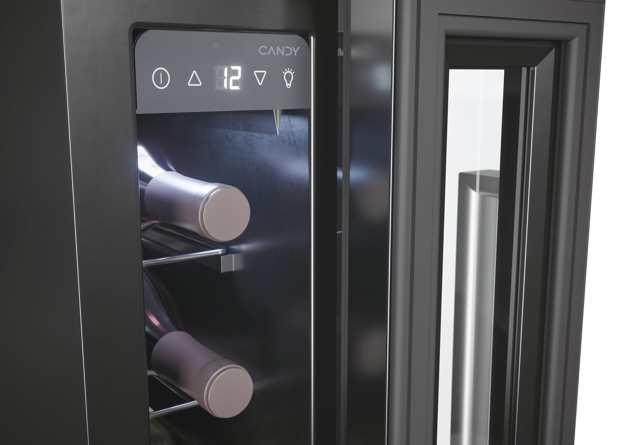 Cantinetta vino integrabile, compressore antivibrazioni, luce LED interna, 39 dBA, nero