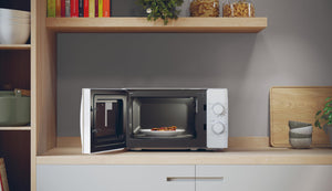 Candy Idea Forno a Microonde con Grill, 20 Litri, 700W, 5 Livelli di Potenza, Programma Defrost, Timer e Segnale di Fine Cottura, Libera Installazione, 43,95 x 35,75 x 25,82 cm, Bianco - CMG20SMW
