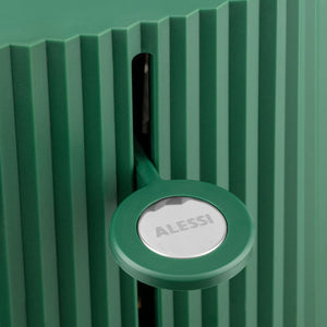 Alessi Plissé MDL08 GR - Tostapane di Design, Sei Livelli di Doratura, in Resina Termoplastica, Spina Europea, 850 W, Verde