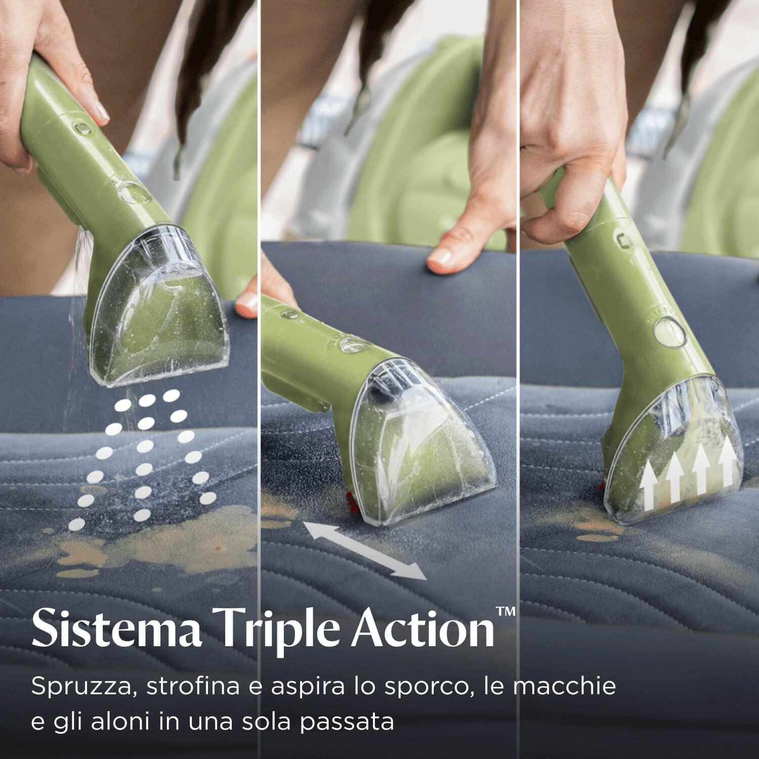 BISSELL Little Green, Lavatappeti, Lavatappezzeria per Macchie Quotidiane e Sporco, Lava Tappezzeria per Tappeti, Auto, Pulisci Divani, Moquette, Materassi e Altro, Potente Motore da 340W, 4098N