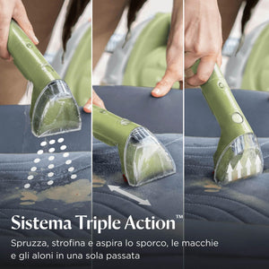 BISSELL Little Green, Lavatappeti, Lavatappezzeria per Macchie Quotidiane e Sporco, Lava Tappezzeria per Tappeti, Auto, Pulisci Divani, Moquette, Materassi e Altro, Potente Motore da 340W, 4098N