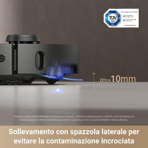dreame X40 Master Robot Aspirapolvere con Stazione Base Compatta 8-in-1 da 28 CM, Navigazione iIntelligente, Aspirazione da 12000 Pa, Spazzola Laterale Avanzata, Compatibile con Alexa/Siri/Google Home
